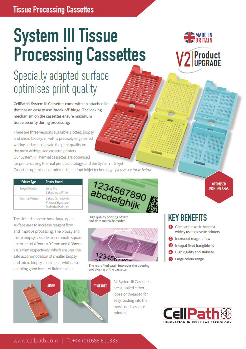 CellPath System III Tissue Processing Cassette